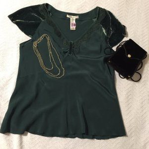 Blue - Green Silk Blouse